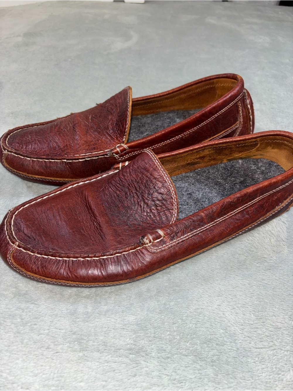 Duluth Trading Co Men's Bison Leather Driving Moccasins Size 11.5